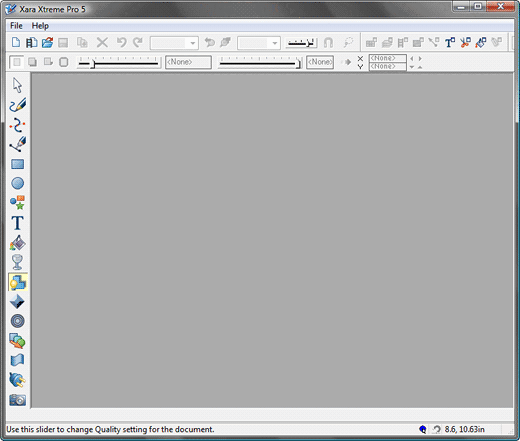 Xara Xtreme Pro 5 interface
